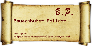 Bauernhuber Polidor névjegykártya
